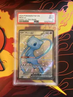 2024 POKEMON PAF EN-PALDEAN FATES SHINY ULTRA RARE #216 MEW EX PSA 9 - Image 1