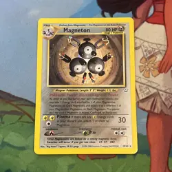 Pokemon TCG Magneton Holo Rare 10/64 Neo Revelation Unlimited - Image 1