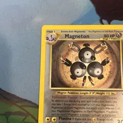 Pokemon TCG Magneton Holo Rare 10/64 Neo Revelation Unlimited - Image 2