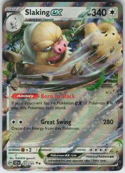 Pokemon Slaking ex - 147/191 SV08: Surging Sparks Double Rare NM - Image 1
