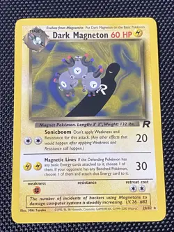 Dark Magneton 28/82 Non Holo Team Rocket Unlimited Vintage Pokemon TCG LP/NM - Image 1