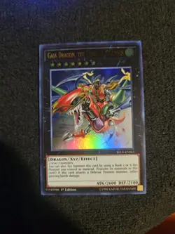 YuGiOh - Gaia Dragon, The Thunder Charger - BLLR EN065 Ultra Rare 1st Edition NM - Image 1