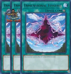 Yugioh! 3x Dimensional Fissure CRBR-EN030 Rare 1st Ed NM - Image 1