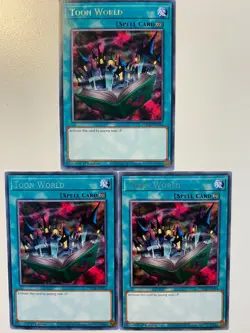 Yugioh Toon World TOCH-EN054 Rare NM x3 Play Set - Image 1