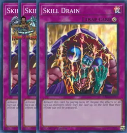 Yugioh! 3x Skill Drain RA02-EN077 Ultra Rare 1st Ed NM - Image 1