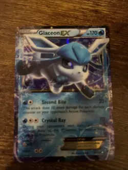 Pokemon TCG XY Fates Collide Glaceon EX Ultra Rare Holo Card 2016 - Image 1