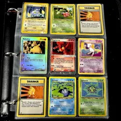Pokemon Vintage Mixed Lot of Cards Holos Binder Page Magmar EX - Image 1