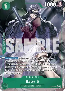 Baby 5 English (GREEN) FULL ART OP05-034 card One Piece CCG (PRB01) - Image 1