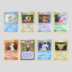Japanese pokemon card old back set 8 Vaporeon Dragonite Zapdos - Image 2