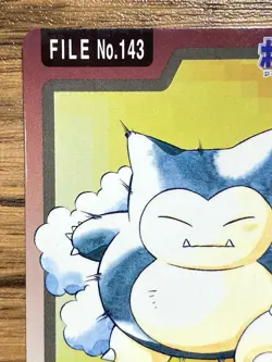 Pokemon Carddass Card Snorlax File No.143 Bandai Pocket Monsters 1997 - Image 3