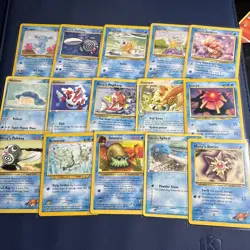 Pokemon Tcg Vintage Card Lot, Water, DM-LP condition WOTC Era E Readers - Image 1