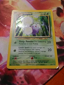 Jumpluff 7/111 2000 Neo Genesis Pokemon Card Vintage WOTC Holo Rare - Damaged - Image 2