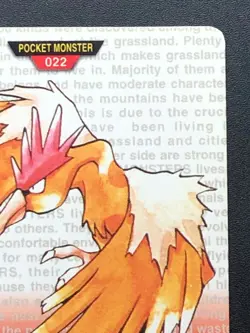 Fearow 022 Pokemon Card Carddass 1996 RED Nintendo BANDAI Japanese Japan - Image 4