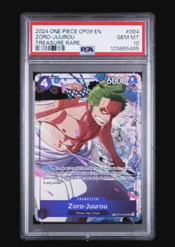 PSA 10 Zoro-Juurou Treasure Rare Card ST18-004 OP-09 Emperors One Piece TR Card - Image 1