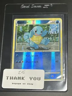 Squirtle 63/95 Reverse Holo Unleashed Pokemon Card 2010 - Image 3