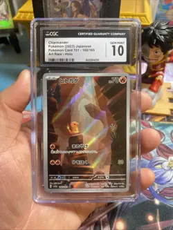 CGC 10 Charmander 168/165 AR 151 sv2a Japanese Pokemon Card - Image 1