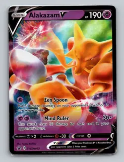 Alakazam V SWSH083 Black Star Promo Sword Shield Pokemon Card NM - Image 1