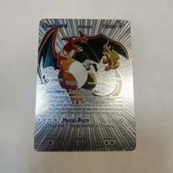 Charizard Pearl Of Thunder Silver Foil Fan Art Card Hp120 Metal Burn 🔥🔥🔥 - Image 1