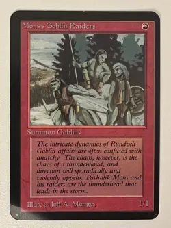 Magic the Gathering MTG Alpha Mons's Goblin Raiders Damaged-crease(Beta Bob) - Image 1