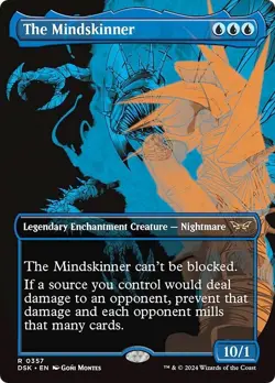 Borderless THE MINDSKINNER mtg NM-M Duskmourn Rare Double Exposure - Image 1