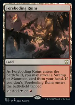 1 x Foreboding Ruins - Commander: Streets of New Capenna - NM-Mint - MTG - Image 1