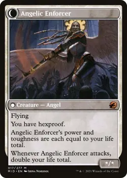 Enduring Angel Angelic Enforcer - Innistrad: Midnight Hunt MID - 017 - MTG - Image 2
