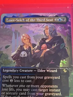 Emet-Selch of the Third Seat (Borderless) (Chocobo Track Foil) Commander: Final - Image 3