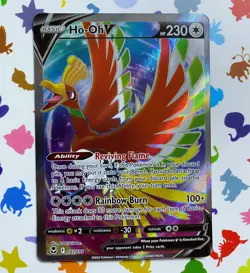 Ho-Oh V 187/195 Silver Tempest NM Pokemon Card Ultra Rare - Image 1