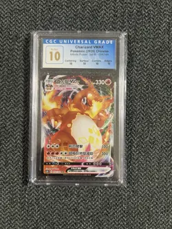 CGC Perfect Subgrades 10 Charizard VMax Pokemon 2020 Sword & Shield 004/144 CN - Image 1