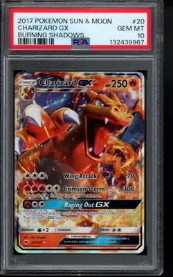 PSA 10 Charizard GX 20/147 Sm-Burning Shadows Holo Pokemon - Image 1