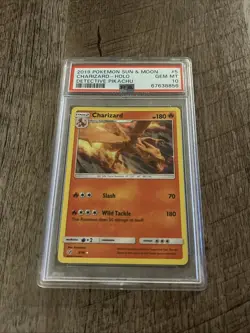 2019 Pokemon Sun & Moon Charizard - Holo Detective Pikachu PSA 10 - Image 1