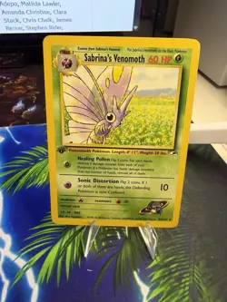 Pokemon TCG Sabrina's Venomoth Gym Heroes 34/132 Regular Rare 1st Edition - Image 1