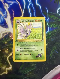 Pokemon TCG Sabrina's Venomoth Gym Heroes 34/132 Regular Rare 1st Edition - Image 3