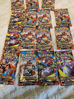 Pokemon Mega Evolution Base ME01 Factory Sealed 15 Booster Pack lot - Image 4