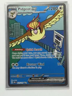Pidgeot ex 225/197 Holo Special Illustration Rare Pokemon Obsidian Flames - Image 1