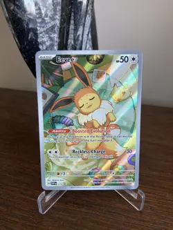 Eevee SVP 173 - Prismatic ETB Promo Illustration Rare Holo Pokemon NM Full Art - Image 1