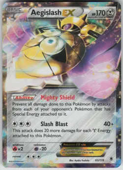 Pokemon TCG Aegislash EX Ultra Rare XY - Phantom Forces 65/119 - Image 1
