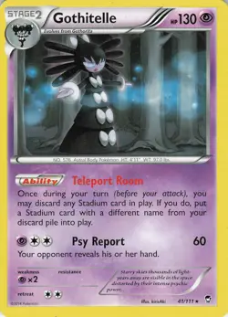 Gothitelle 41/111 XY - Furious Fists Rare Normal MP Pokemon TCG - Image 1