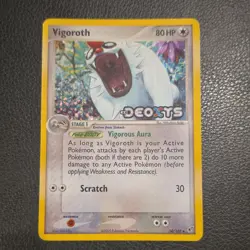 Pokemon TCG Vigoroth EX Deoxys 50/107 Reverse Holo Uncommon 80 HP 2005 - Image 1