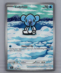 Cubchoo 109/086 Illustration Rare Pokemon TCG SV: Black Bolt NM - Image 1