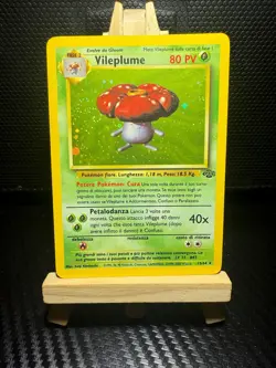Pokemon TCG Vileplume 15/62 Base Set (italian) Holo Rare with Holo Swirl LP - Image 2