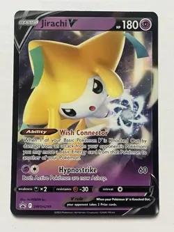 Jirachi V SWSH299 Black Star Promo Full Art Pokemon TCG Crown Zenith NM Holo - Image 1