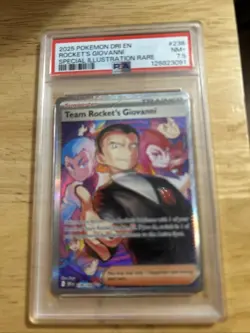 2025 Pokemon DRI EN Rocket’s Giovanni #238 Special Illustration Rare PSA 7.5 - Image 1