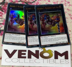 3x (M/NM) *EURO* Number 2: Numeron Gate Dve BLAR-EN023 Ultra Rare 1st Ed. YuGiOh - Image 1