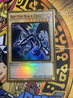 Yugioh MAGO-EN003 Red-Eyes Black Dragon - Premium Gold Rare 1st Edition - Image 1