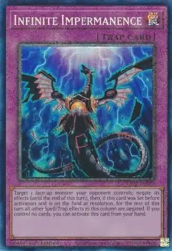 Yugioh! LP Infinite Impermanence - RA01-EN075 - Prismatic Collector's Rare - 1st - Image 1