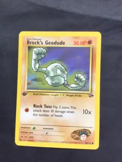 Pokemon Cards: Gym Challenge 1st Edition Common: Brock's Geodude 68/132 - Image 1