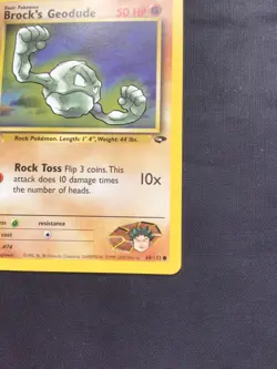 Pokemon Cards: Gym Challenge 1st Edition Common: Brock's Geodude 68/132 - Image 4