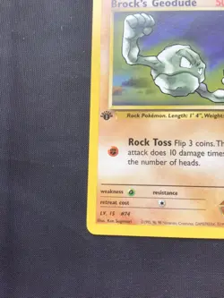 Pokemon Cards: Gym Challenge 1st Edition Common: Brock's Geodude 68/132 - Image 5