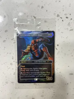 Spectacular Spiderman Marvel Legends Magic The Gathering Card Brand New - Image 1